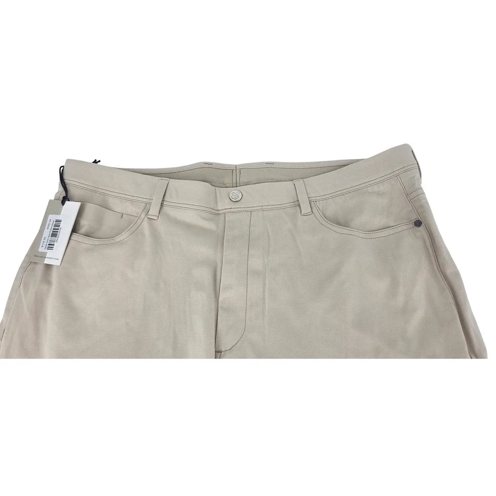 NWT Collars and Co CEO Tech Pull‎ On Pants Stone Size 38x34